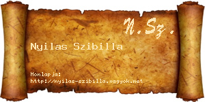 Nyilas Szibilla névjegykártya